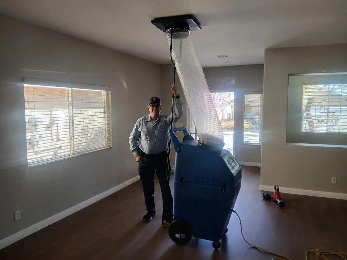 Professional Dryer Vent Cleaning work inside a Manteca home